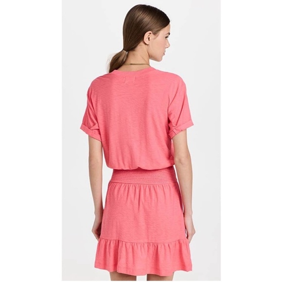 Nation LTD Moxie Easy Short Sleeve T-Shirt Dress In Strawberry Shake Size Large - Picture 3 of 11
